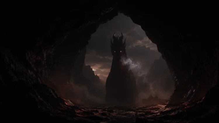 Cave mouth · breath · silhouette