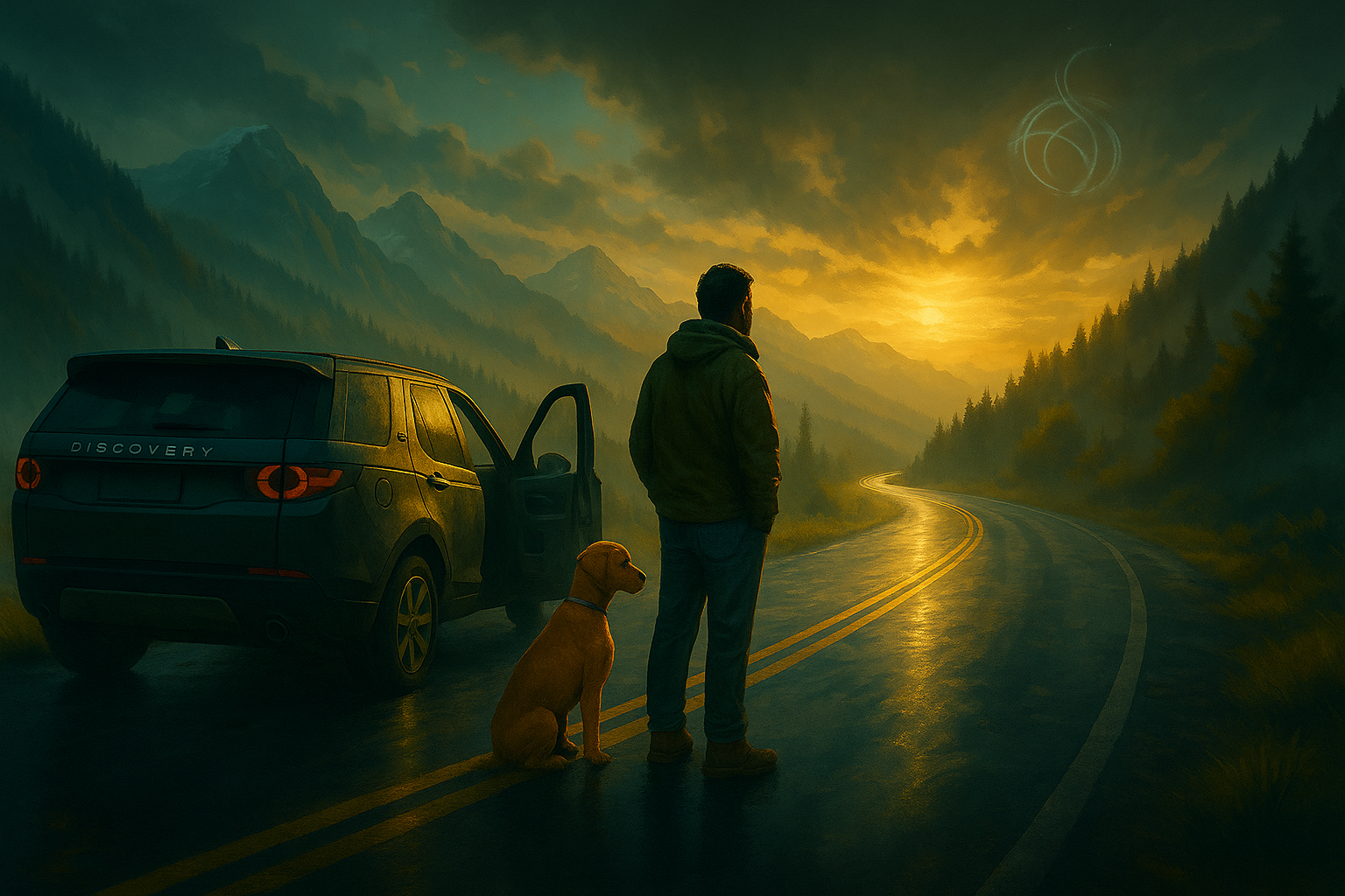 Open road at dawn, the integration that finally speaks. Postkarten von überall.