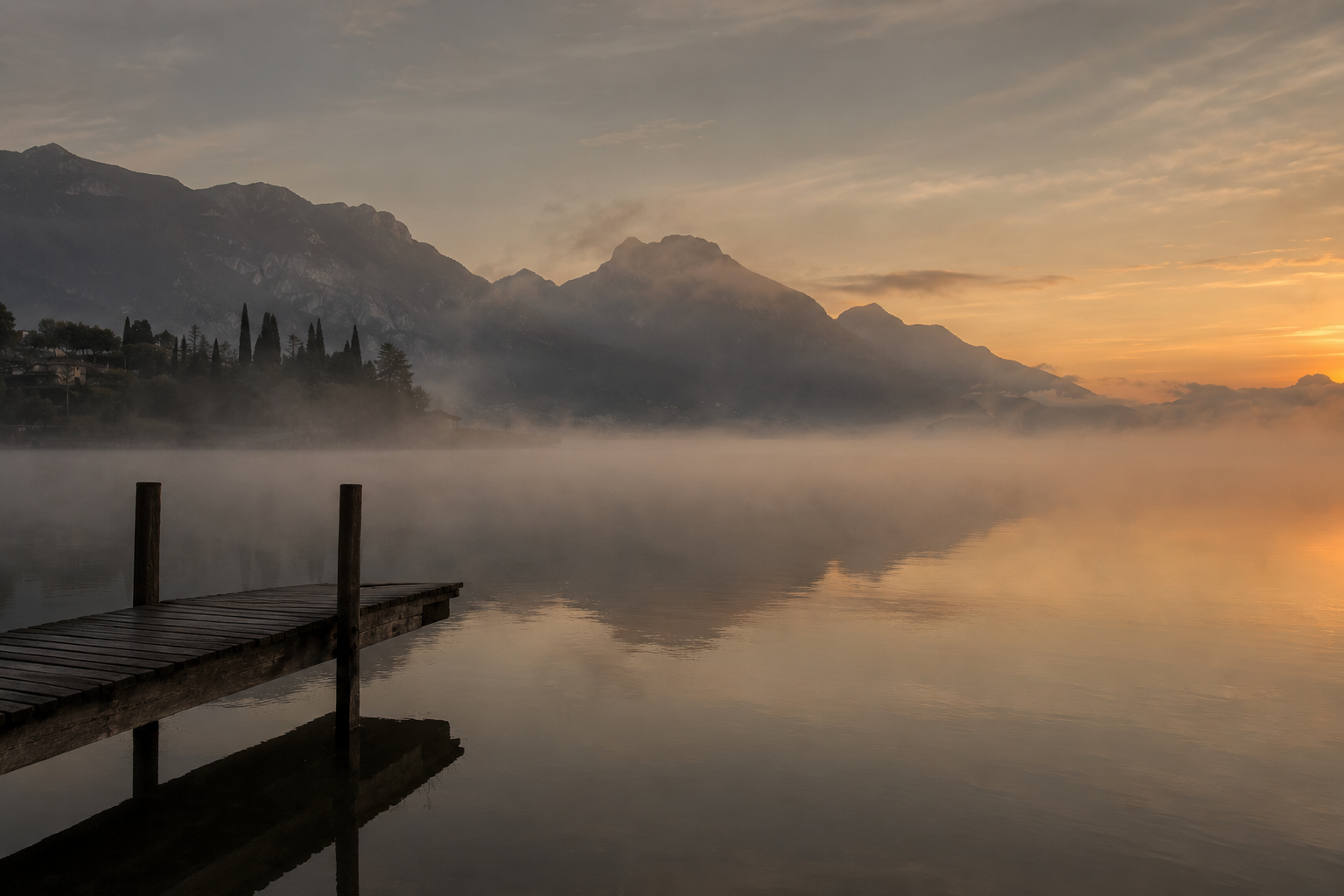 Dawn lake, arrival