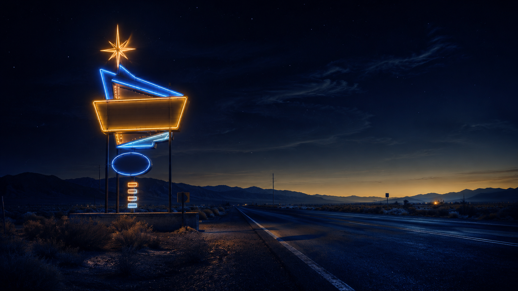 Motel neon sign